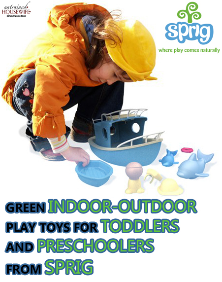 Green Indoor-Outdoor Play Toys for Toddlers and Preschoolers from Sprig