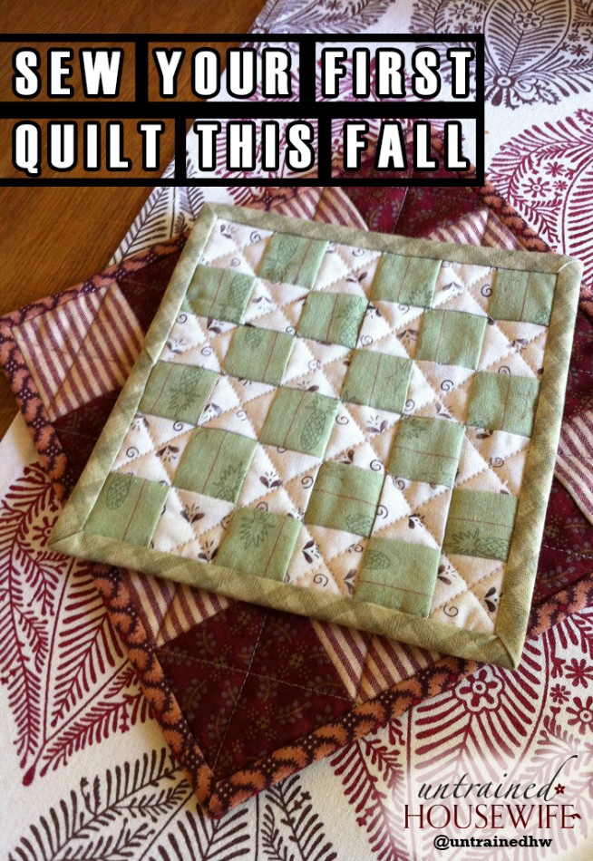 Sew Your First Quilt This Fall