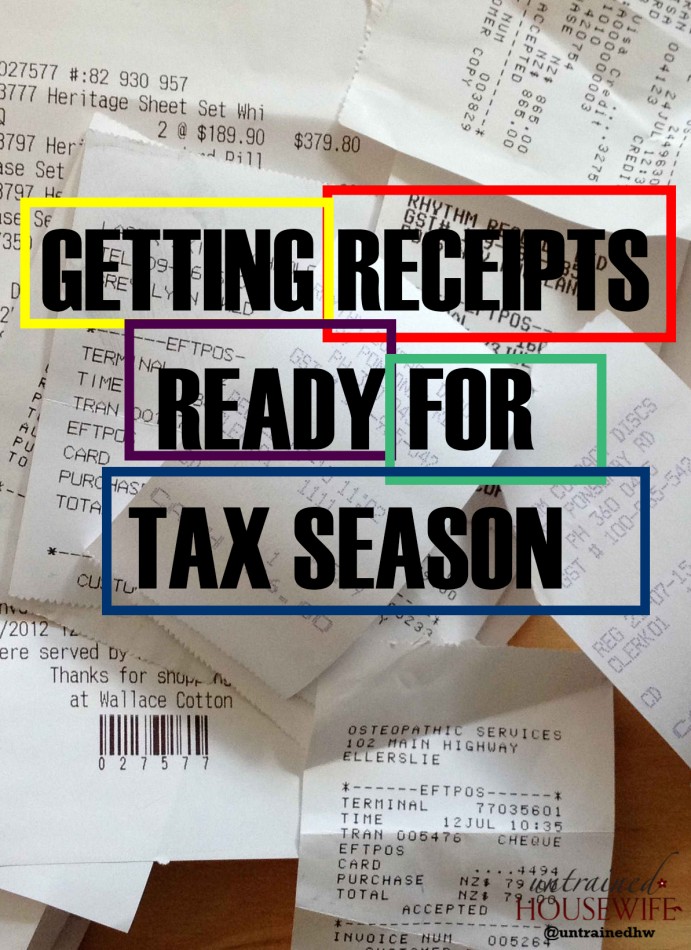 Getting receipts ready for tax season