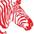 Zebra Poster Red Preview