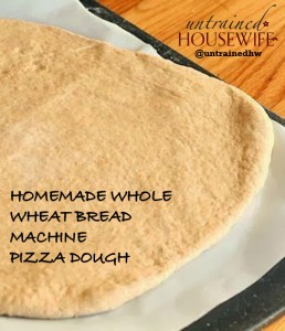Homemade Whole Wheat Bread Machine Pizza Dough