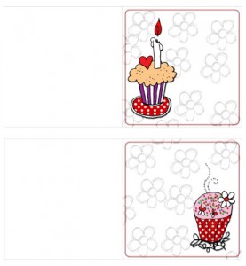 Cup Cake Cards Red Preview