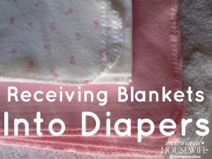 How to turn a stack of receiving blankets into a stack of diapers. via @UntrainedHW