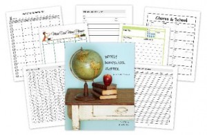 Weekly homeschool planner with editable PDF