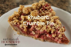 How to Make Rhubarb Crumble Pie - Kid Friendly Recipe