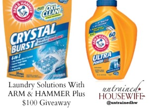 Laundry Solutions With Arm and Hammer Plus $100 Giveaway