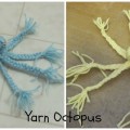 Yellow and blue Yarn Octopus