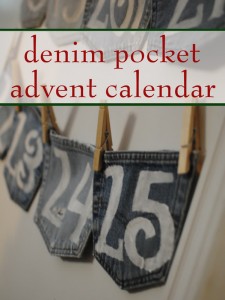 Upcycled Denim Pocket Advent Calendar