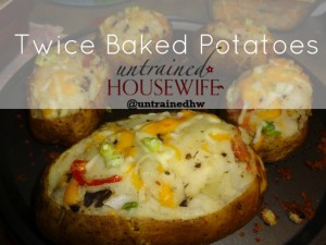 Twice baked potatoes are rich, delicious, and excellent for fall meals.