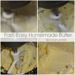 Making your own butter is a snap with just some milk and a mixer.
